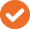 checkmark orange icon