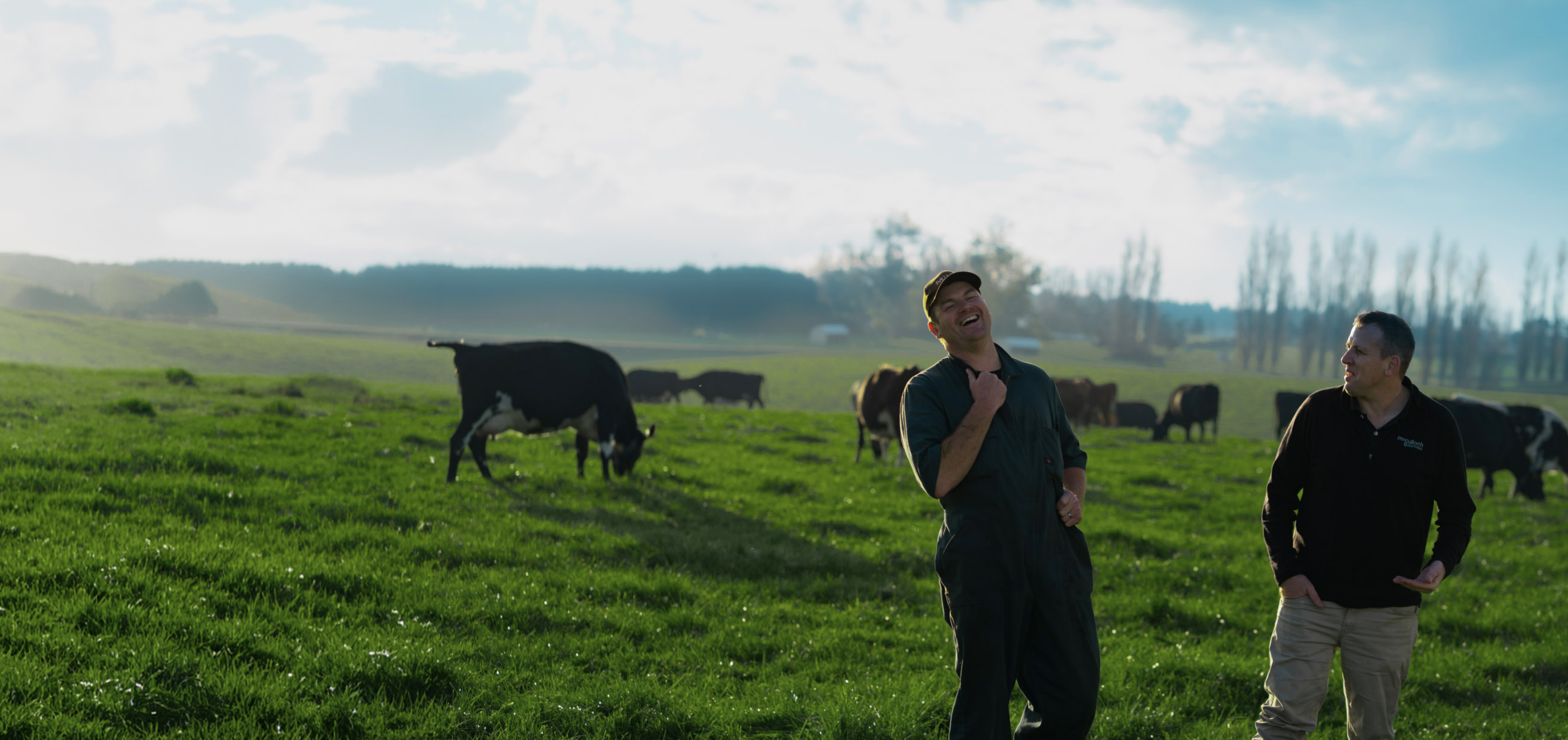 Sharemilking team on a Southland dairy farm
